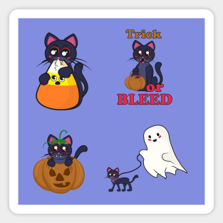 Cute vampire cat collection of 4 design Magnet